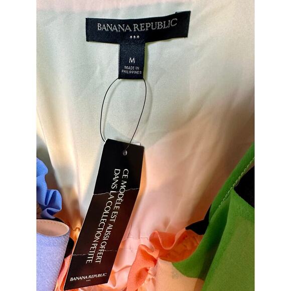 Banana Republic NWT Kaleidoscope Dress Modern Multicolor Flowy Feminine Size M - Picture 4 of 8